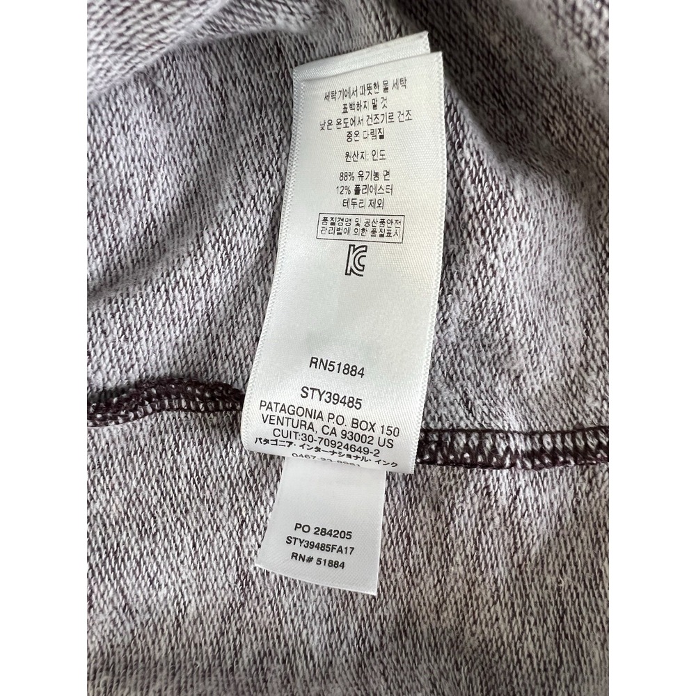 PATAGONIA ORGANIC COTTON P-6 LOGO CREWNECK SHIRT GRAY RED MULTI MENS MEDIUM‎ EUC - Picture 8 of 9